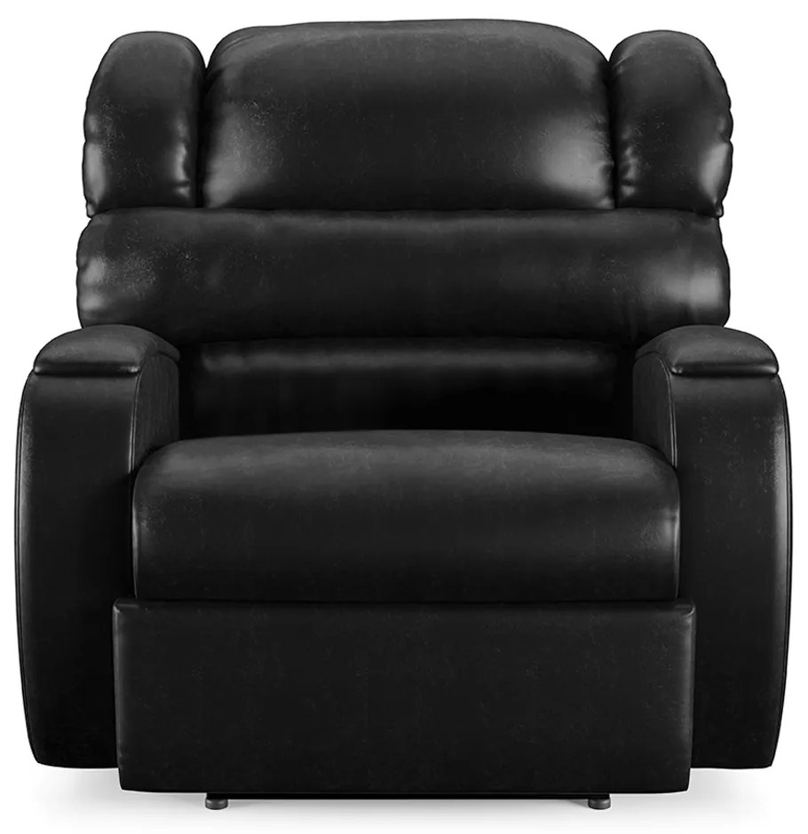 Poltrona do Papai Sala de Cinema Reclinável Kylie Power Touch Massagem USB PU Preto Brilho G23