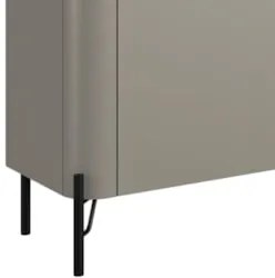 Rack TV 85 Pol 260cm 4 Portas Lisas Blen Grigio/Preto I06 - Mpozenato