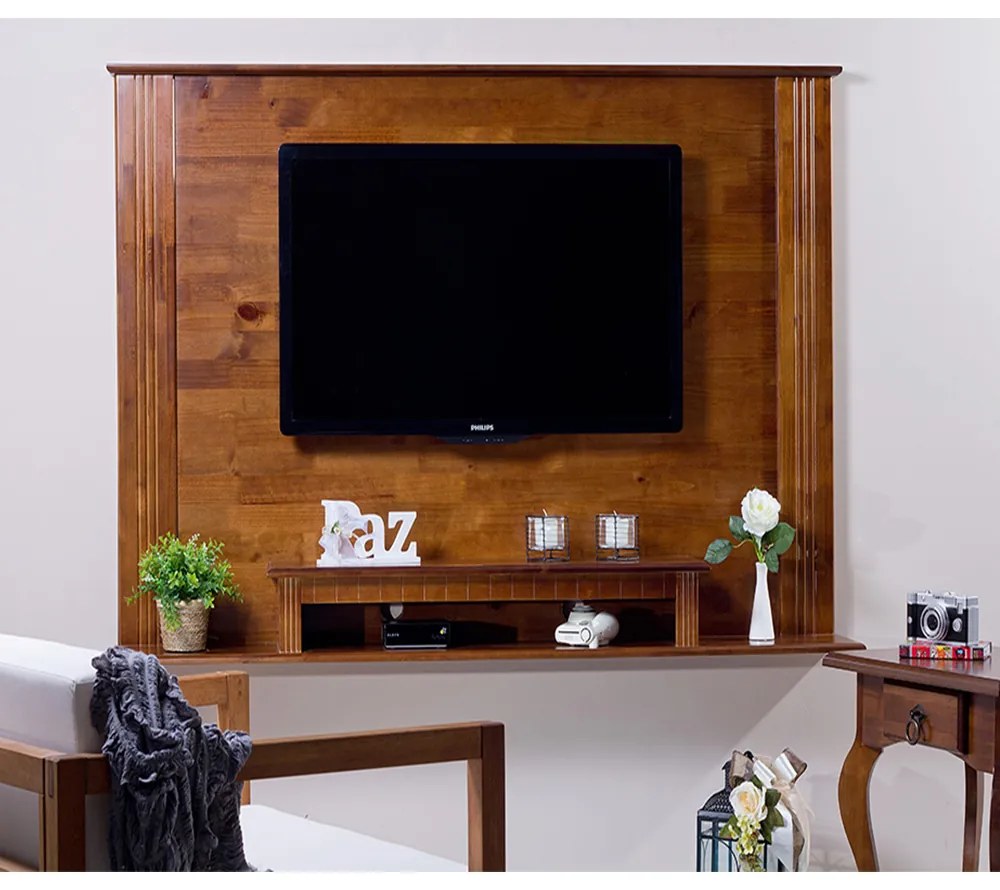 Painel de TV Viola Com Nicho -