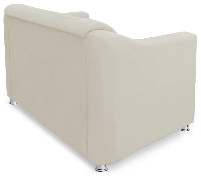 Namoradeira Cecilia 2 Lugares Suede Bege 1,20 m Decorativa Sala Recepção