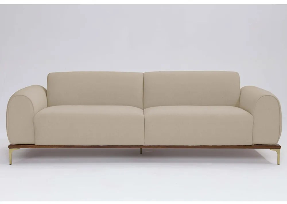 Sofá 3 Lugares Tóquio D07 230cm Linho Marfim - D'Rossi