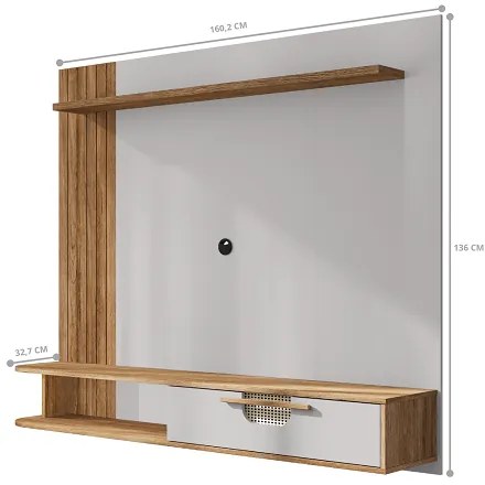 Painel Jeri Cinamomo/Off White - Bechara Móveis