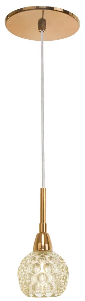 Pendente Bolinha Ø8X17Cm Metal E Vidro Cristal Ø8Cm 01Xg9 | Old Artisa... (CROMADO, CLEAR (TRANSPARENTE))