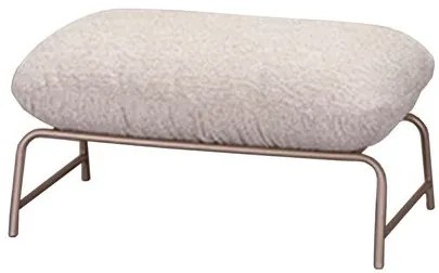 Puff Naos Bouclé Italy Base Aço Carbono Champagne - 77160 Sun House