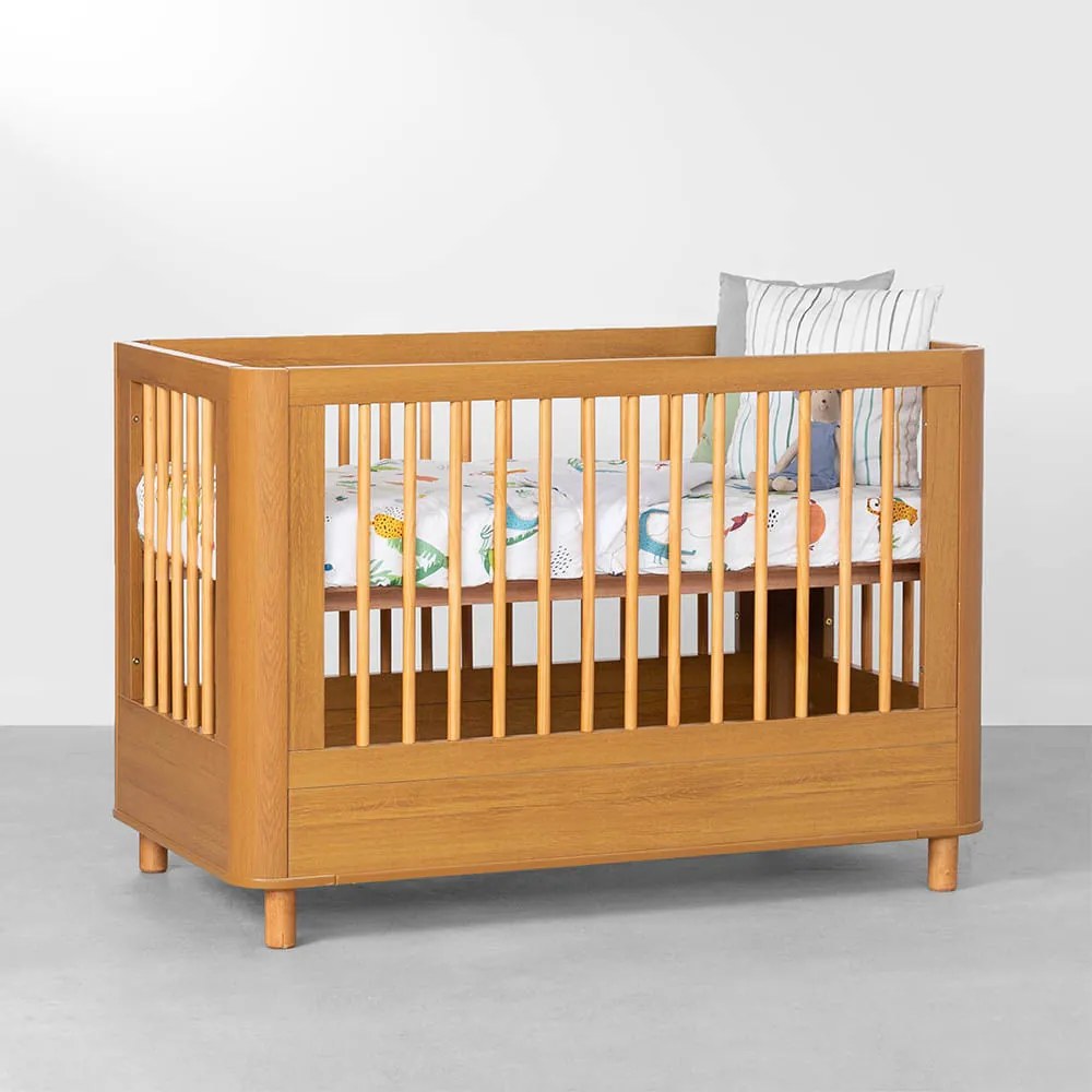 Berço Evolutivo Boom Slim 3 em 1 com Pés Nordic - Savana Fosco