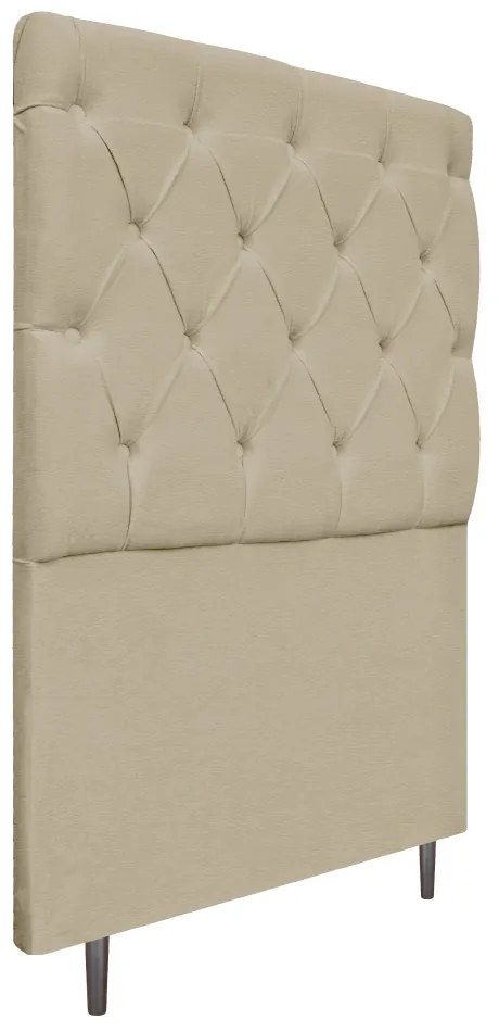 Cabeceira Estofada Liverpool 90 cm Solteiro Corano Bege - ADJ Decor