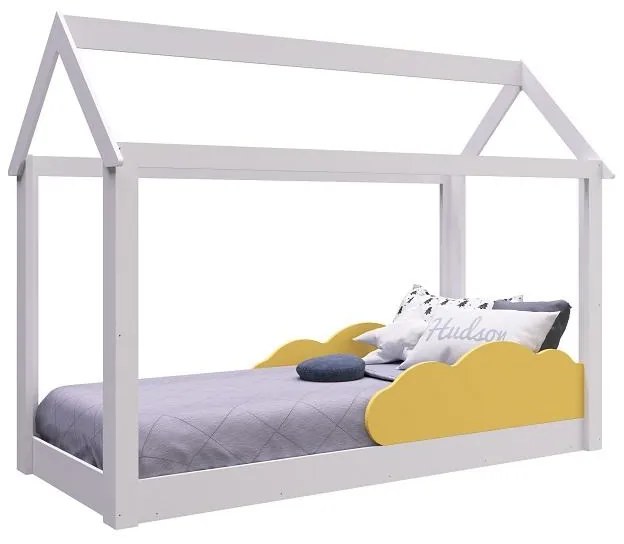 Cama Mini Casinha Montessoriana Infantil Branca Amarelo