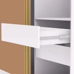 Guarda Roupa Casal 200cm 3 Portas Duke Flex Branco/Camarim V02 - Mpoze