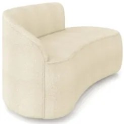 Sofá 2 Lugares Para Sala 140cm Orgânico Wendi Boucle Bege I01  - Mpoze