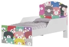 Mini Cama Infantil 148x68cm Com Proteção Lateral Ursinhos K06 - Mpozen