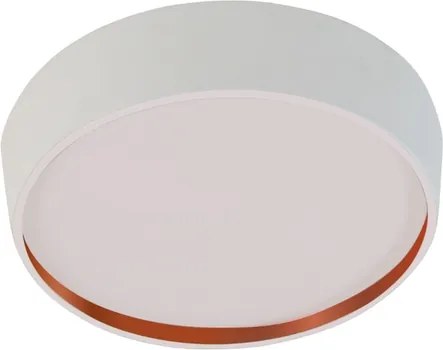 Plafon De Sobrepor Aluminio Redondo 54Cm Ravena - BRANCO COBRE