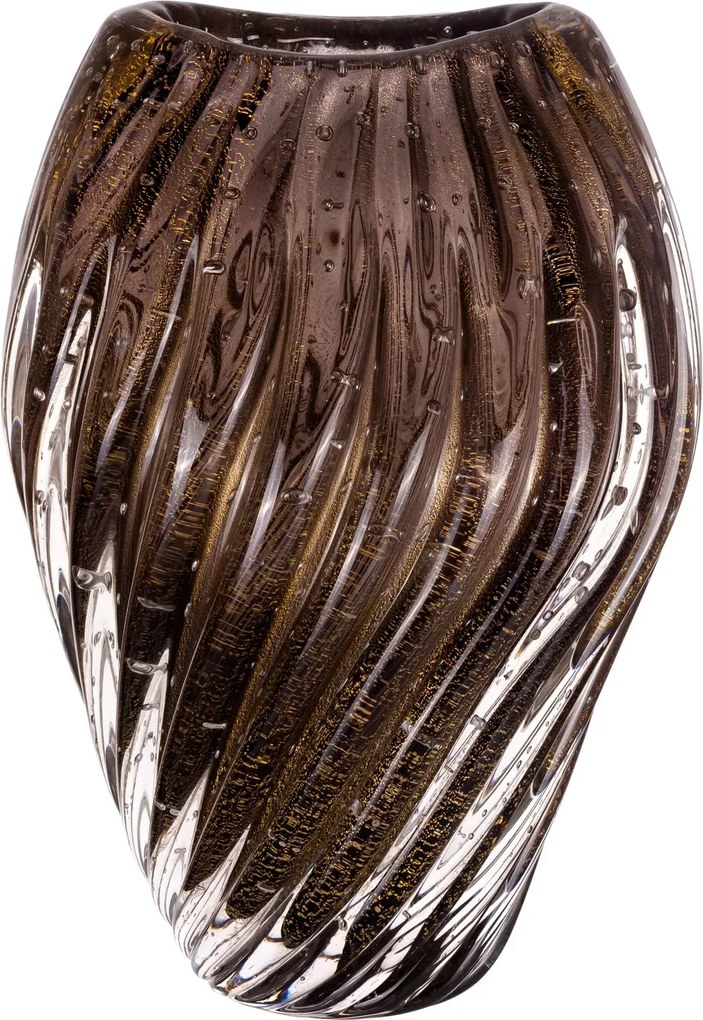 Vaso Murano Montreal C/Ouro - Ônix - M  Ônix - M