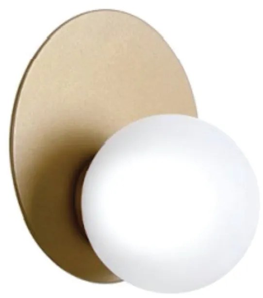 Arandela Ø15X12,5Cm Metal E Globo Ø10Cm 01Xg9 |Old Artisan Ar-5524 (ROSÊ FOSCO / COBRE BRILHO, FOSCO (BRANCO))
