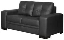 Sofá 2 Lugares 170cm Sala Couro Milano Preto  - Scala Decor