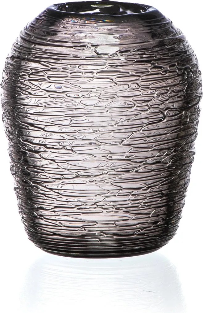 Vaso Murano Rocca P  Quartzo Fume