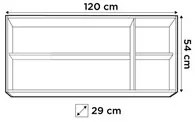 Armário Aéreo Honduras e Balcão Gabinete Suécia com Pia Inox 120cm Bra