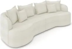 Sofá 4 Lugares 270cm Orgânico Quito Z08 Boucle Areia - Mpozenato
