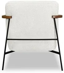 Poltrona para Sala Pés Metálicos Ellen S06 Boucle Branco - Mpozenato