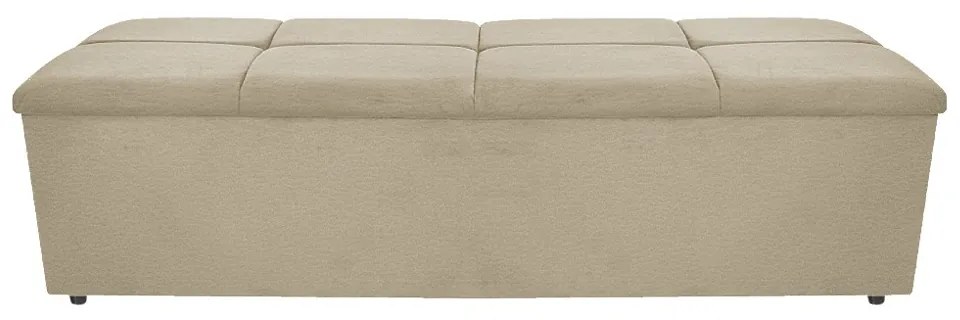 Calçadeira Munique 140 cm Casal Corano Bege - ADJ Decor