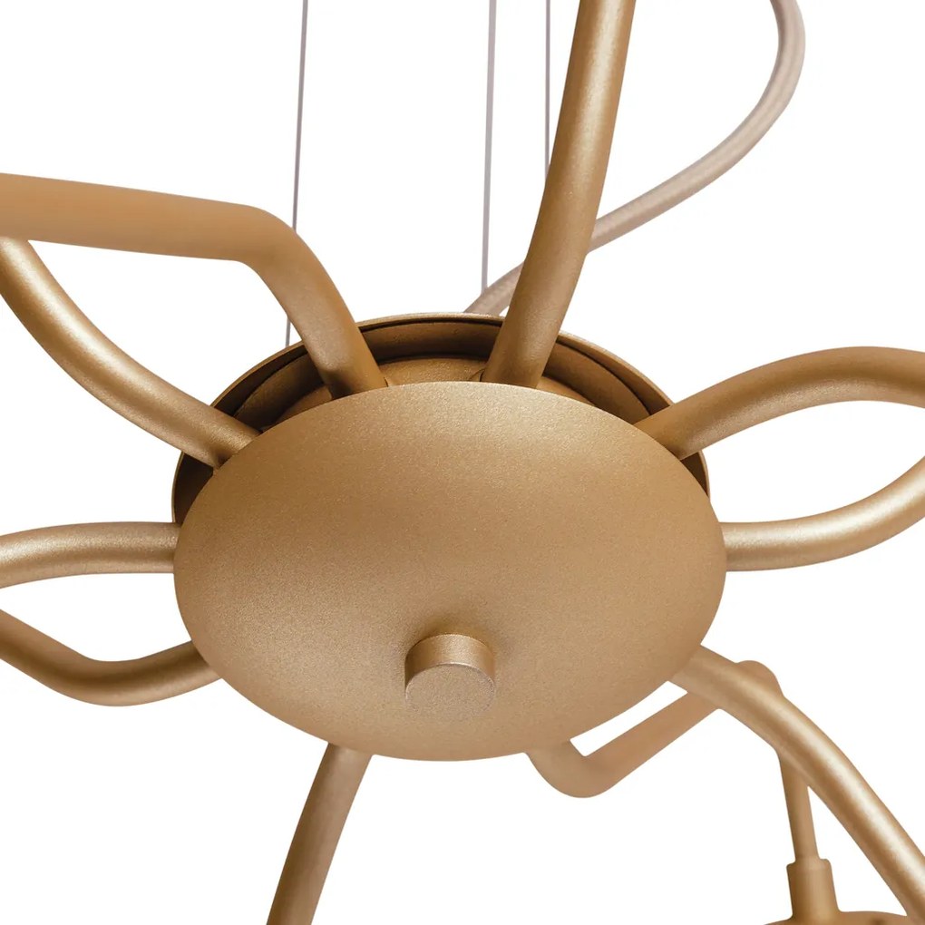 Pendente Carrossel Ø90X38Cm 10Xg9 / Metal E Globo Ø12Cm | Usina 16765/... (BT - Branco Texturizado, FOSCO)