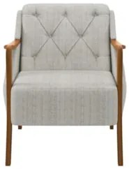 Kit 2 Poltronas Decorativas para Sala de Estar Capitonê Lapa Z32 Linho