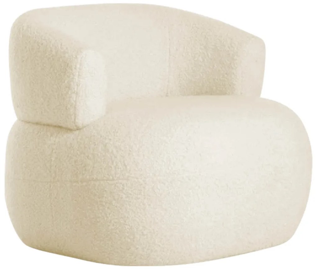 Kit Divã Recamier 180cm e Poltrona Luxo Suíça Lado Esquerdo Bouclé
