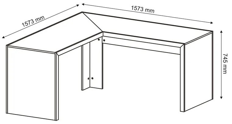 Mesa De Escritório Escrivaninha De Canto Home Office Rústico
