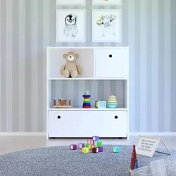 Estante Infantil Organizadora Com Nichos 2 Gavetas Cindy L03 Branco -