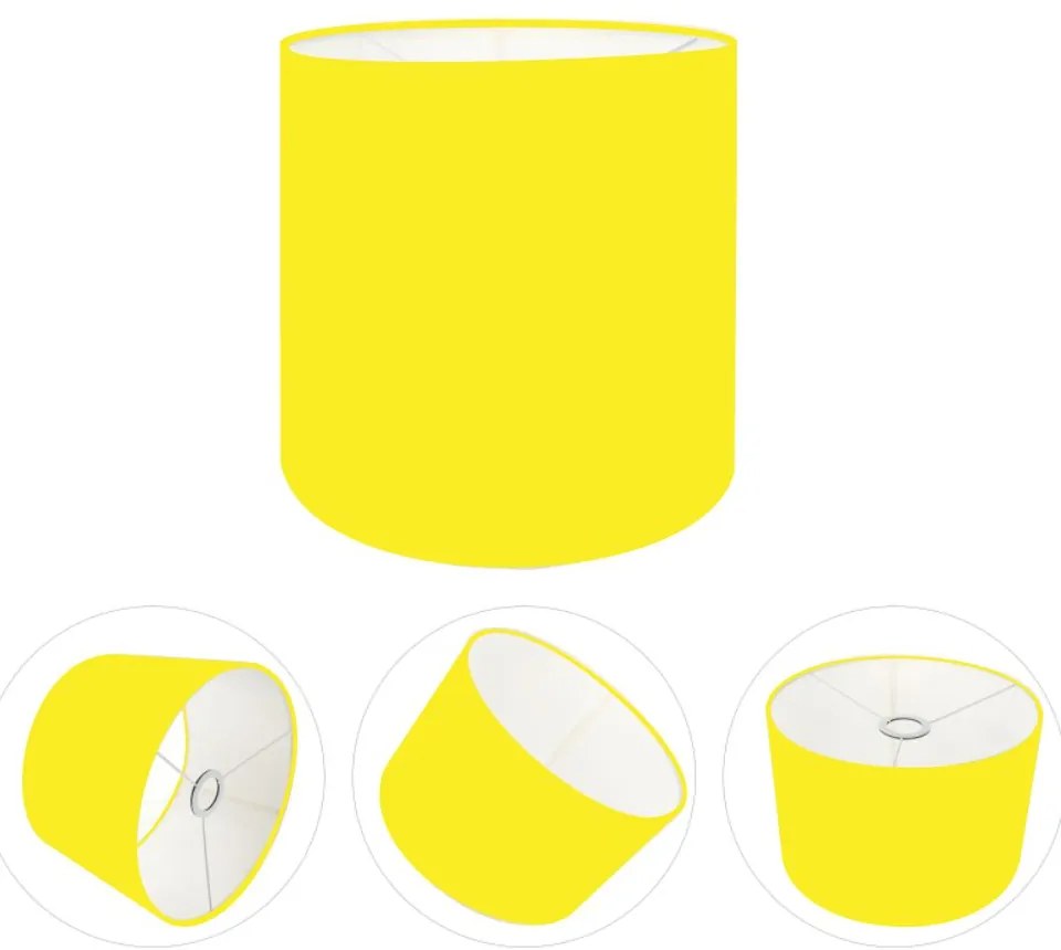 Cúpula Abajur Cilíndrica Cp-7005 Ø18x18cm Amarelo