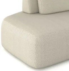 Sofá Ilha Com Chaise 449cm Living Moby Boucle Creme Z08 - Mpozenato