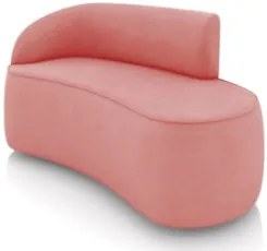 Sofá 2 Lugares Para Sala 140cm Orgânico Wendi Suede Rosê I01  - Mpozen