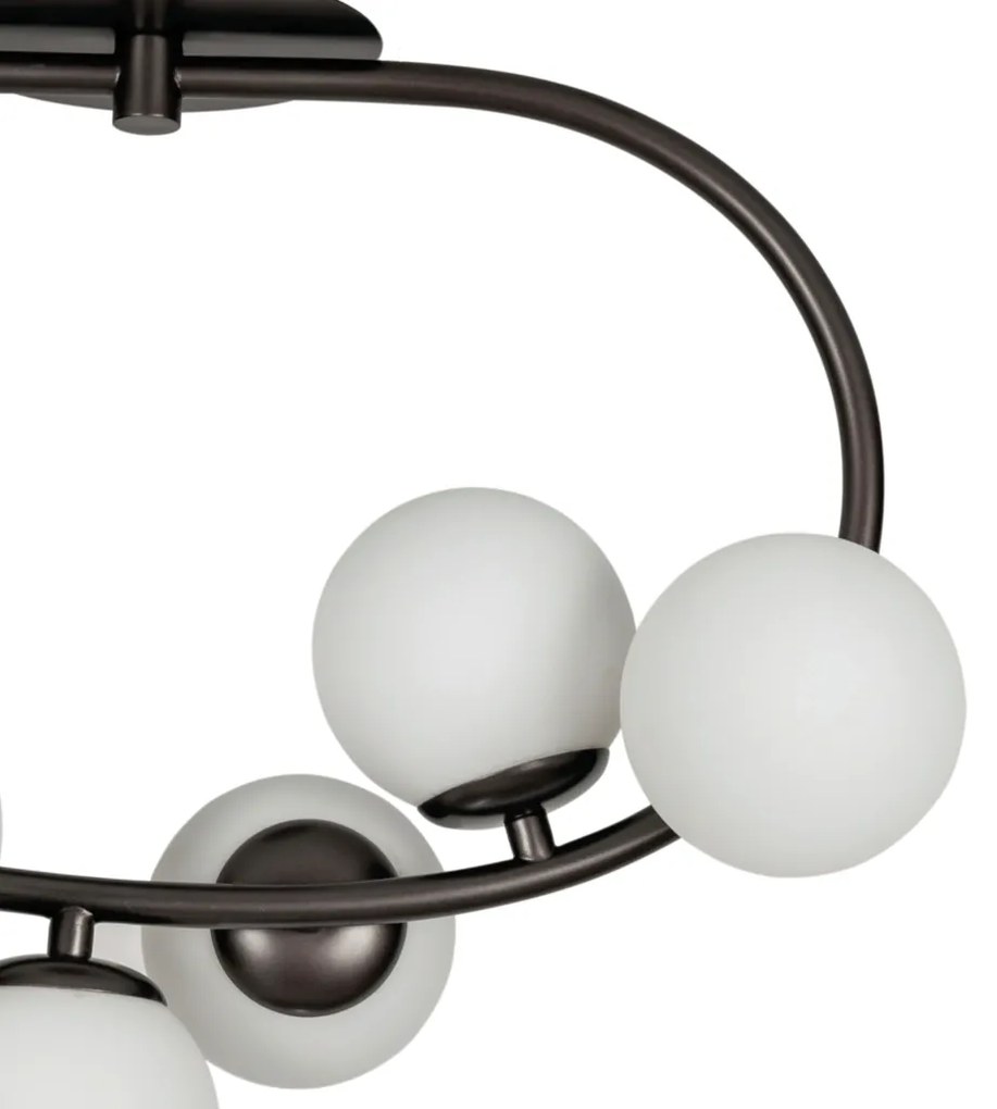 Plafon Astral 49X50X30Cm 5Xg9 Globo Ø12Cm - Usina 16945/5 (BT - Branco Texturizado, FOSCO)