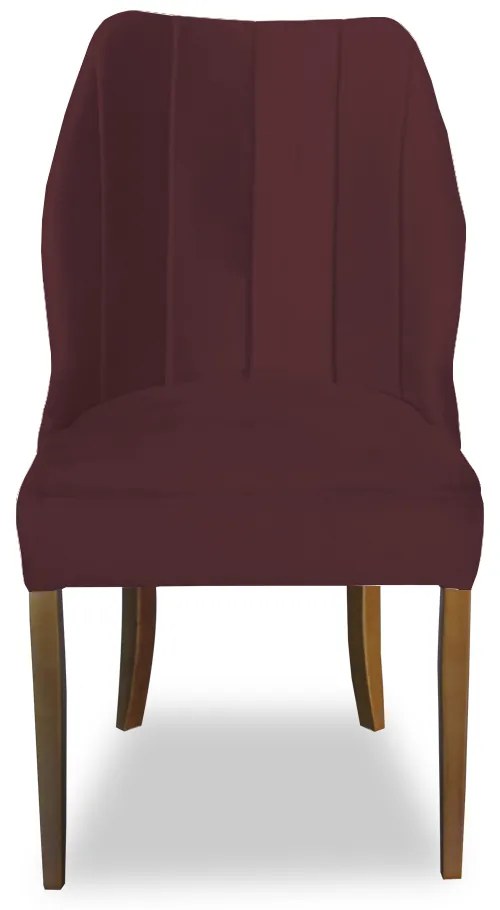 Kit 8 Cadeiras De Jantar Safira Suede Bordô