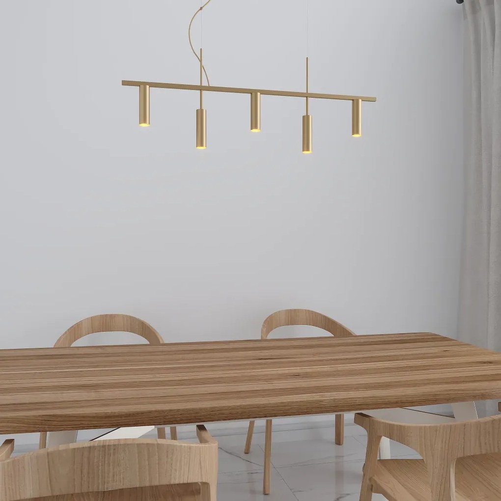 Pendente Retângular 101X3,8X44,5Cm Tubo Desalinhado Alumínio 5Xmr11 -... (CHAMPANHE)