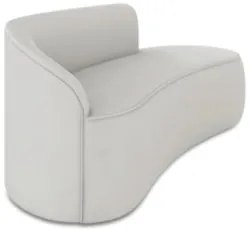 Sofá 3 Lugares Para Sala 180cm Orgânico Wendi Veludo Cinza I01  - Mpoz