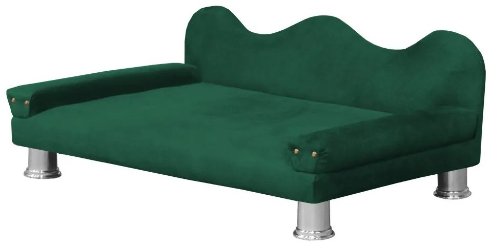 Cama Sofá Pet Meg Para Cães E Gatos Elegante e confortável Suede Verde Bandeira