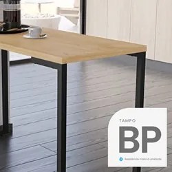 Conjunto Mesa de Cozinha Prattica Industrial 120cm com 2 Banquetas F02
