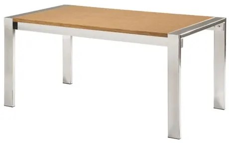 Mesa de Jantar Duda com Tampo MDF Rattan Base Cromada 1,58 MT (LARG) - 55715 Sun House