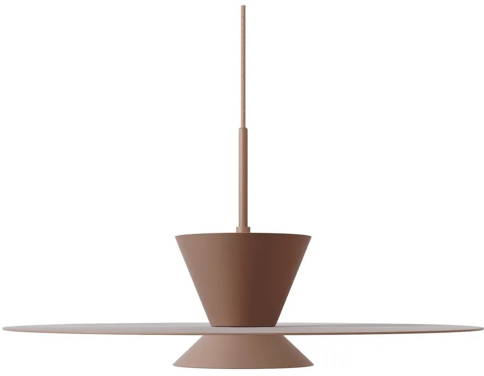 Pendente Tule Ø50X25Cm 1Xmr16 - Usina 25120/50 (TC-F - Terracota Fosco, Igual a Cor 1)