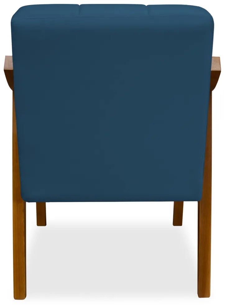 Poltrona Decorativa Vênus Veludo Azul Marinho