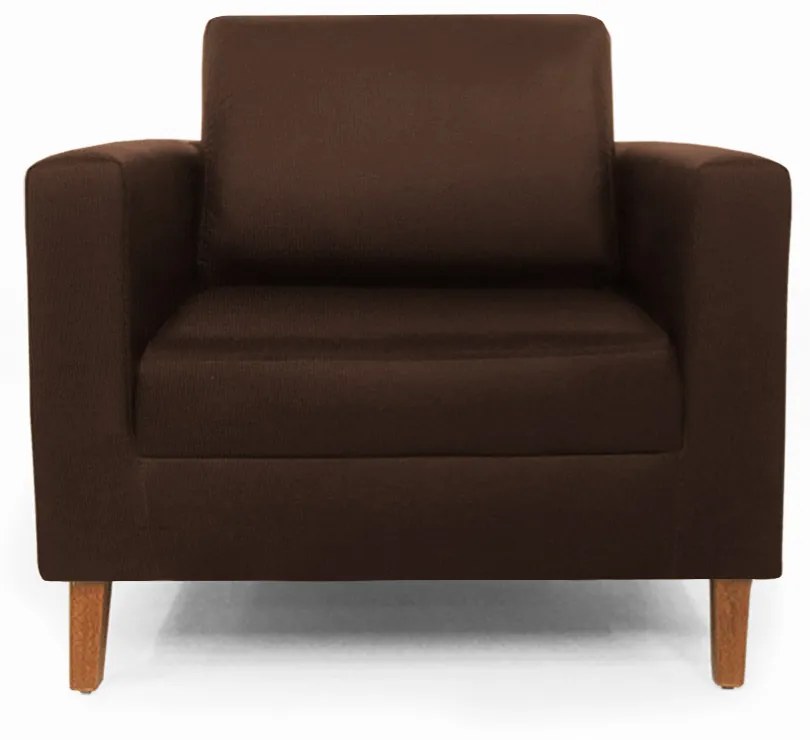 Poltrona Decorativa Gabriela Suede Marrom