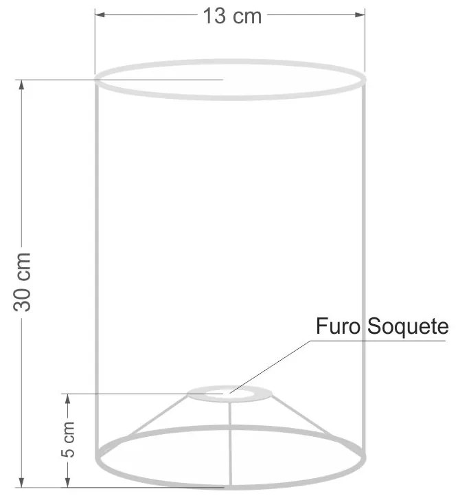 Cúpula Abajur Cilíndrica Cp-8002 Ø13x30cm Bordô
