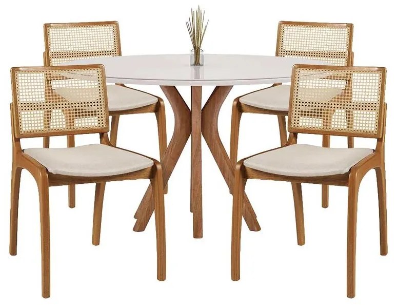 [INDISPONÍVEL] Conjunto Sala de Jantar com 4 Cadeiras Moringa - WP 56508 Conjunto Sala de Jantar com 4 Cadeiras Moringa - WP 56508