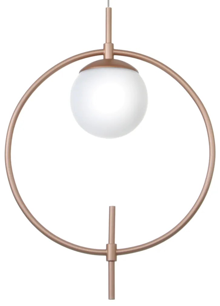 Pendente Cerchio 44X12X31,5Cm Metal Alumínio E Globo Ø12Cm 01Xg9 - Old... (PRETO)
