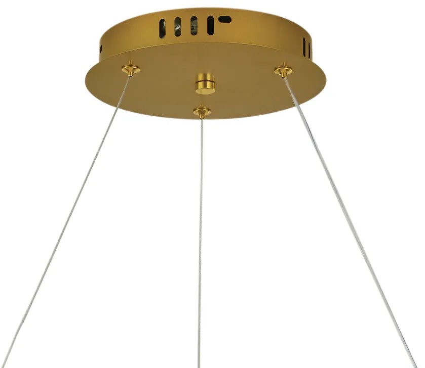 Pendente Fita Circular Ø60X4Cm Led 30W 3000K Bivolt Champanhe - Usina... (Champanhe)