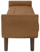 Puff Recamier Calçadeira 195cm Base Madeira Neville Z37 Sintético Cara