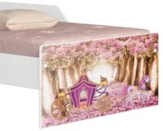 Mini Cama Infantil 148x68cm Proteção Lateral Carruagem Rosa Z53 - Mpoz