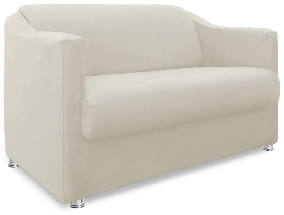 Namoradeira Cecilia 2 Lugares Suede Bege 1,20 m Decorativa Sala Recepção