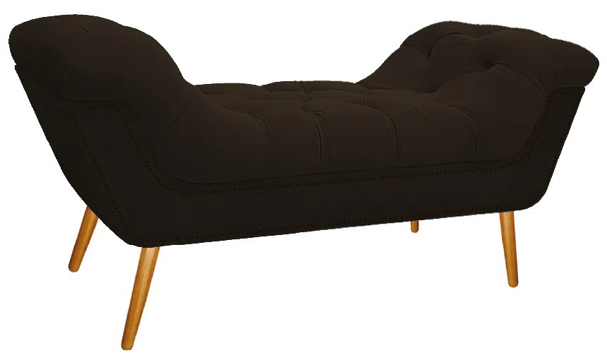Kit Cabeceira e Calçadeira Veneza 100 cm Solteiro Corano Marrom - ADJ Decor
