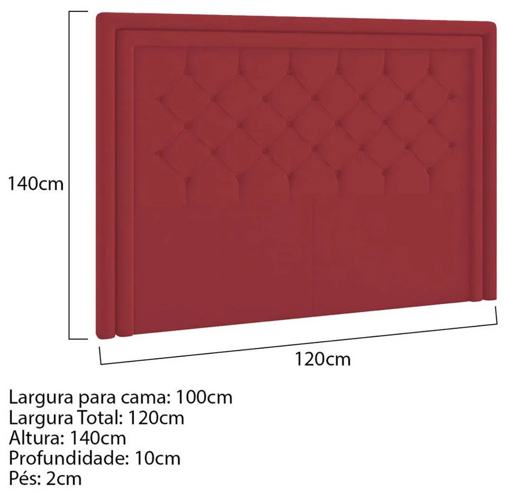 Cabeceira Solteiro Estocolmo P04 100 cm Suede - ADJ Decor